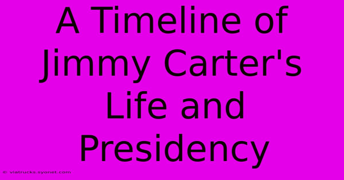 A Timeline Of Jimmy Carter's Life And Presidency