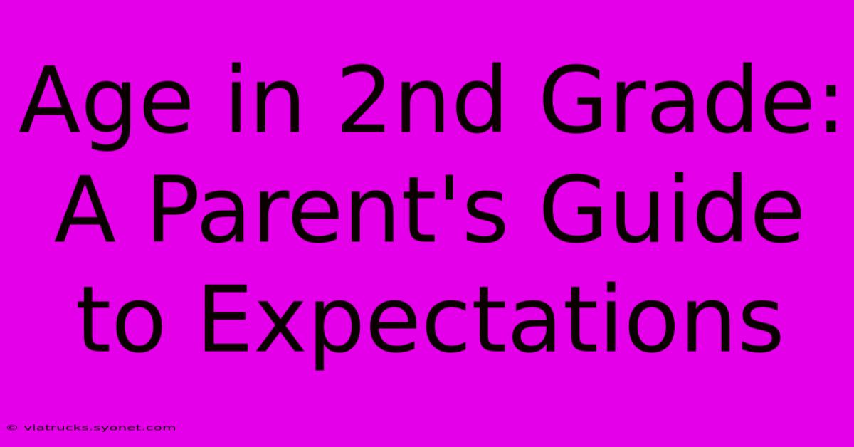 Age In 2nd Grade:  A Parent's Guide To Expectations