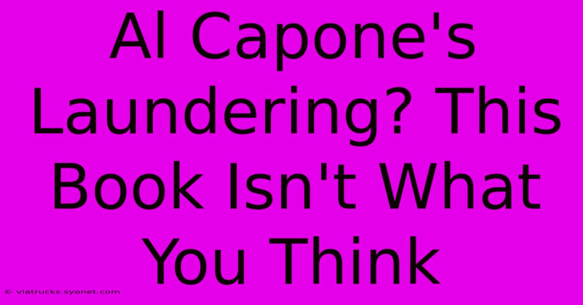 Al Capone's Laundering? This Book Isn't What You Think