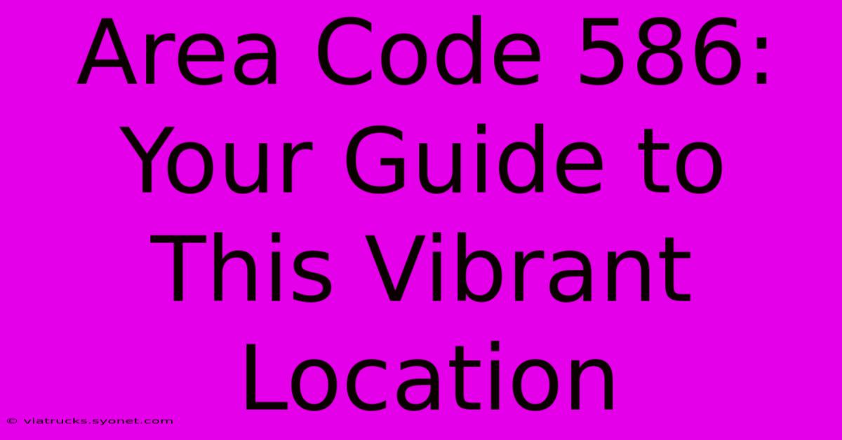 Area Code 586: Your Guide To This Vibrant Location