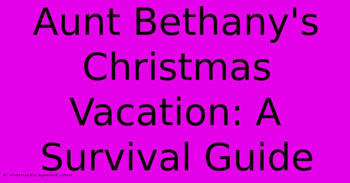 Aunt Bethany's Christmas Vacation: A Survival Guide