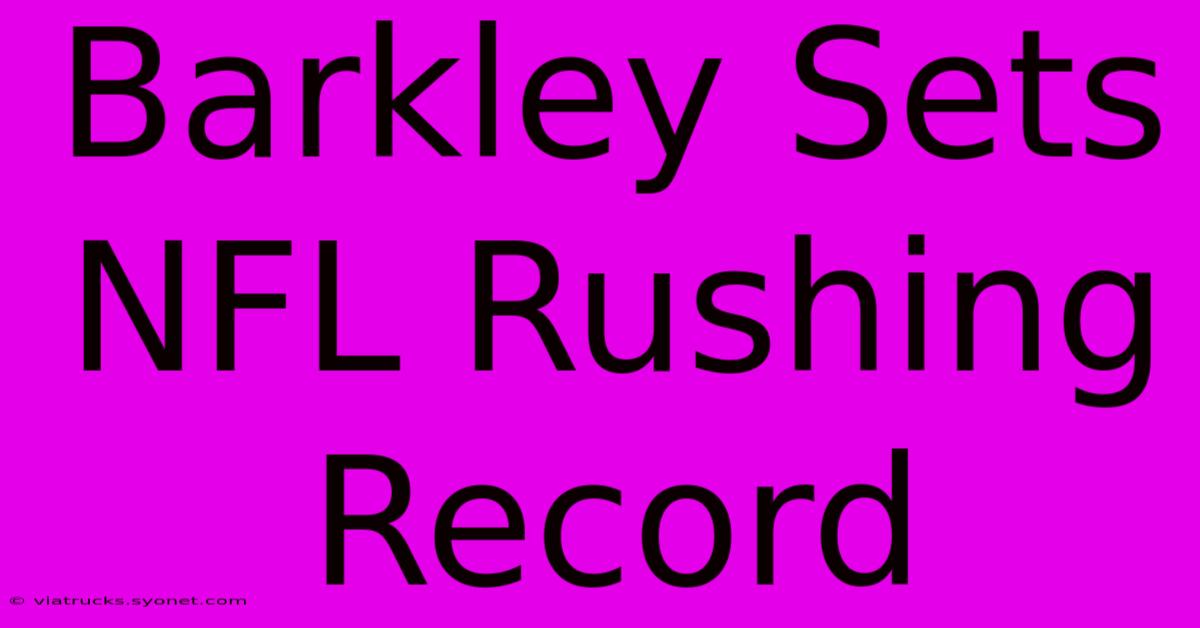 Barkley Sets NFL Rushing Record