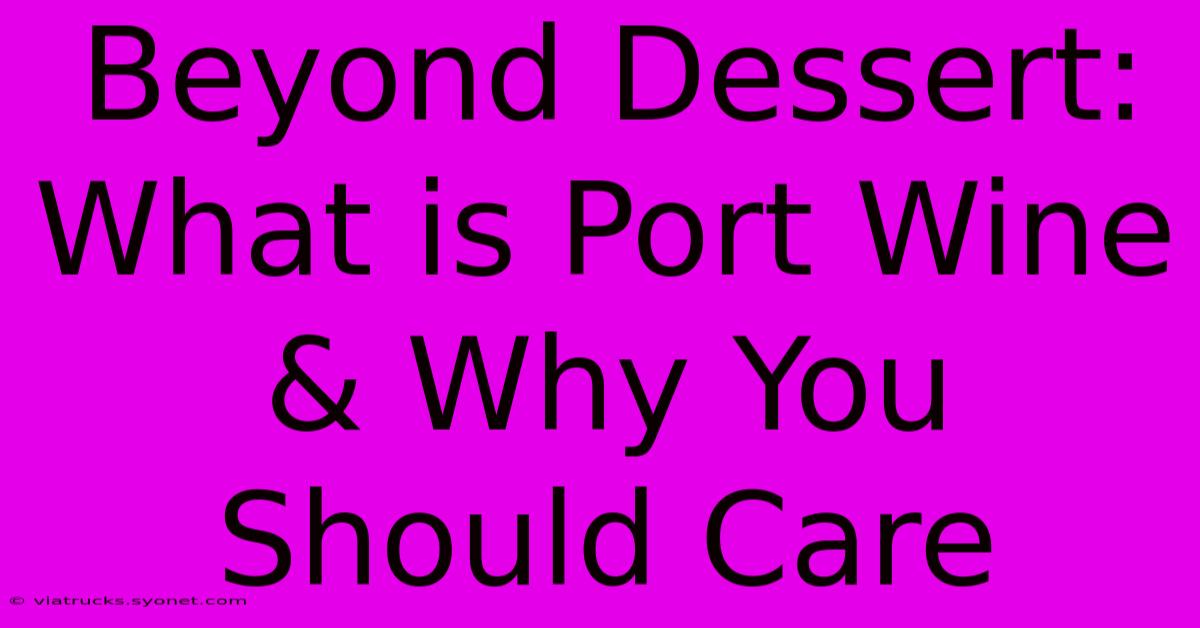 Beyond Dessert: What Is Port Wine & Why You Should Care