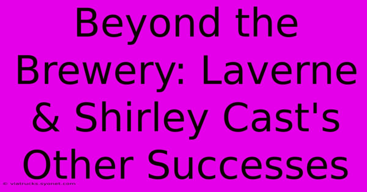 Beyond The Brewery: Laverne & Shirley Cast's Other Successes