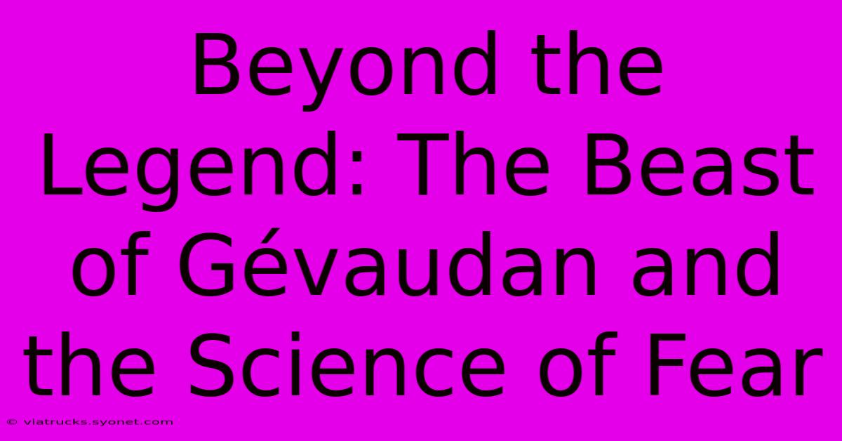 Beyond The Legend: The Beast Of Gévaudan And The Science Of Fear