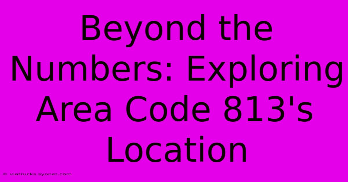 Beyond The Numbers: Exploring Area Code 813's Location