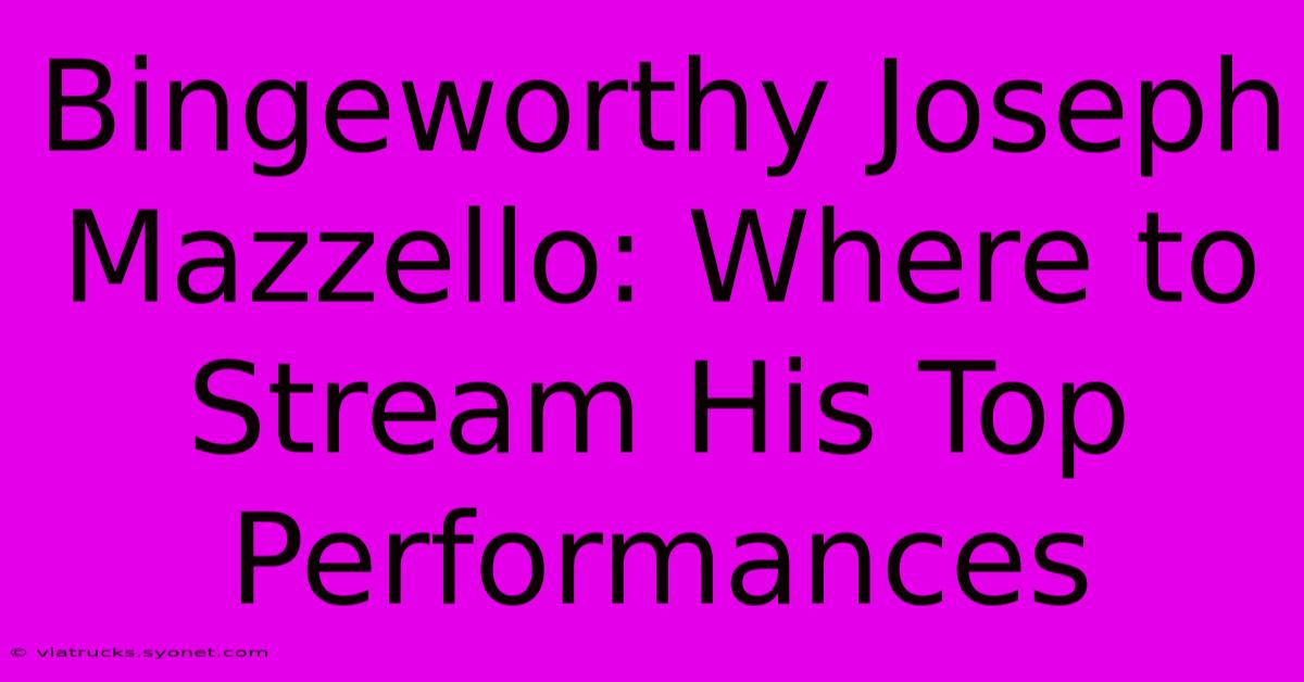 Bingeworthy Joseph Mazzello: Where To Stream His Top Performances