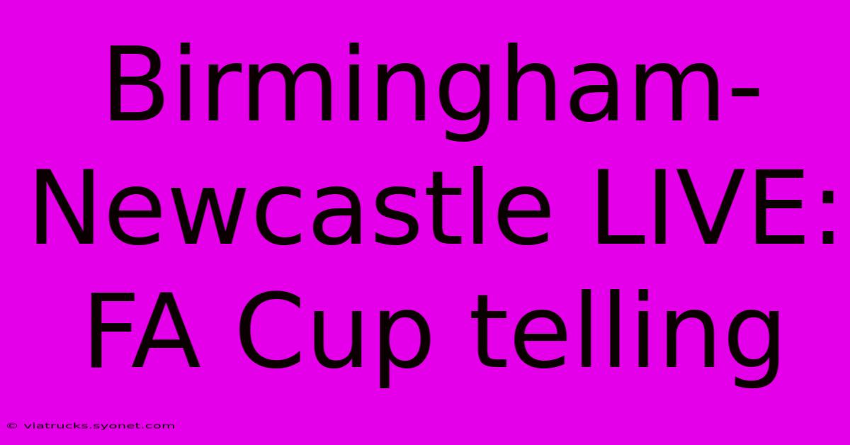 Birmingham-Newcastle LIVE: FA Cup Telling