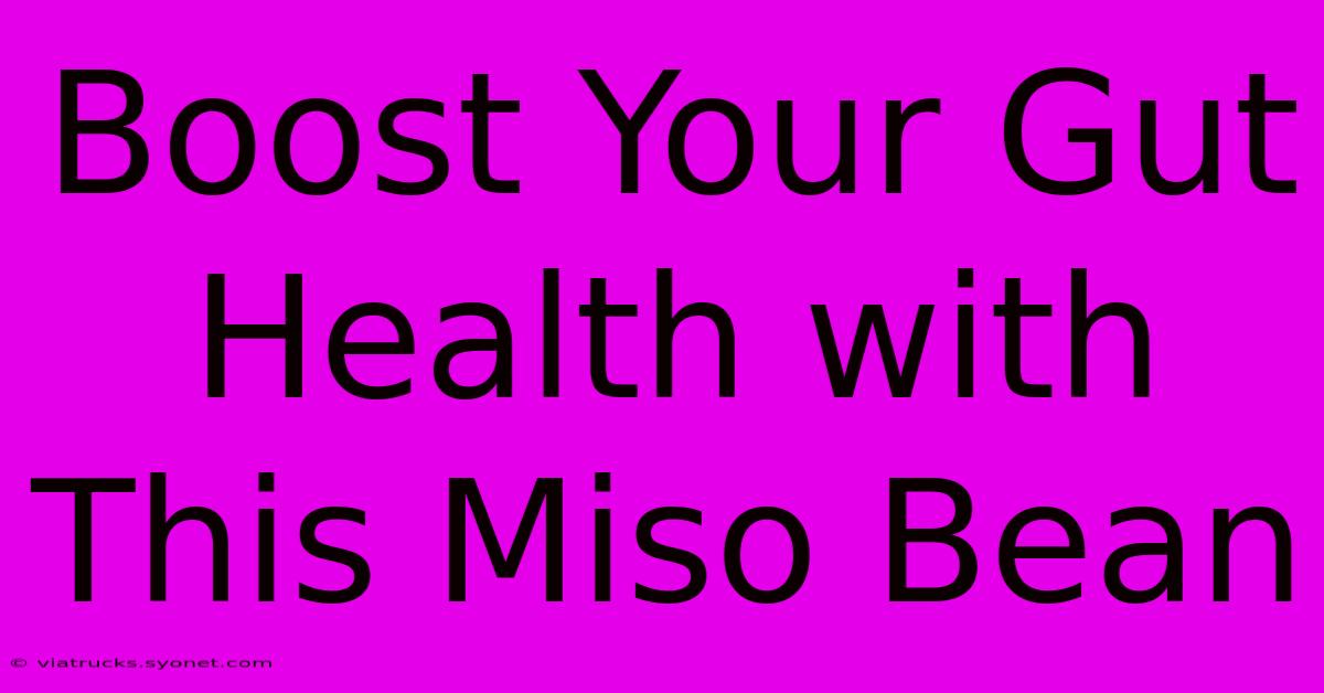 Boost Your Gut Health With This Miso Bean