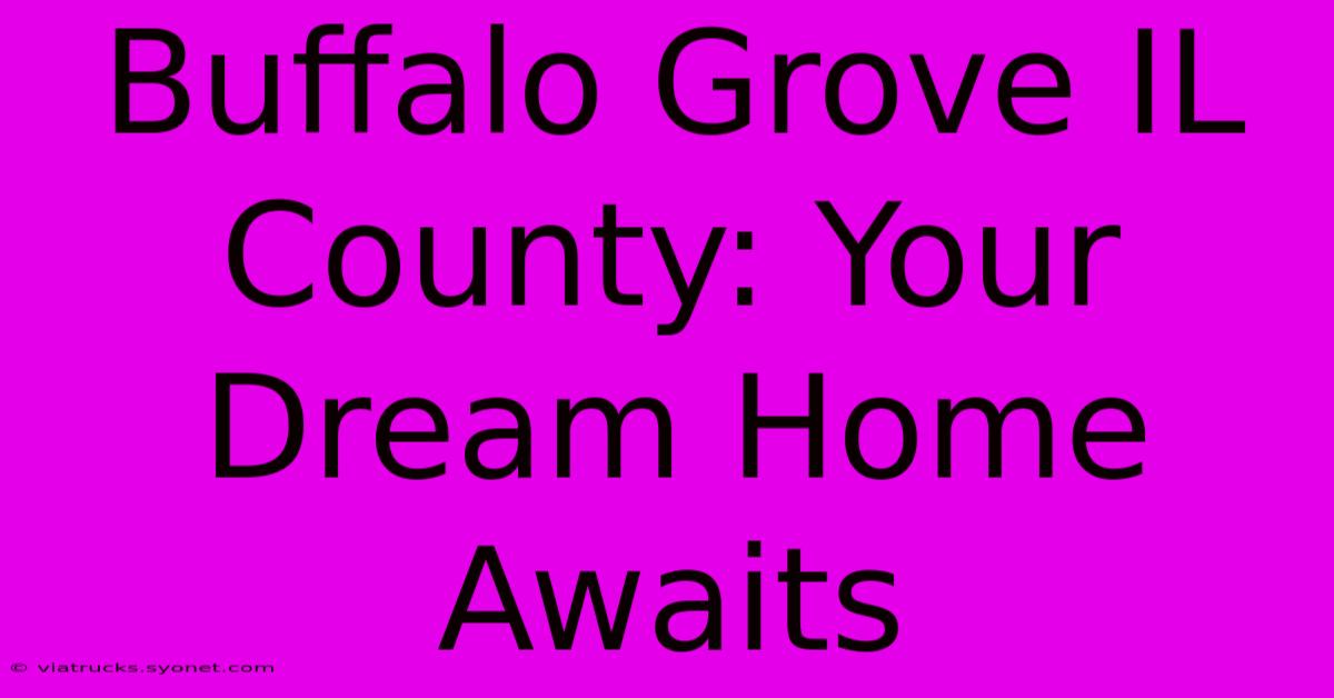 Buffalo Grove IL County: Your Dream Home Awaits