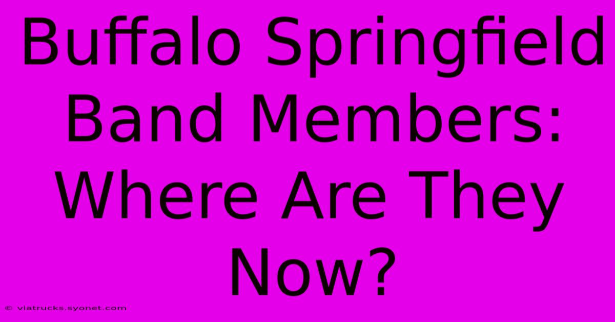 Buffalo Springfield Band Members: Where Are They Now?