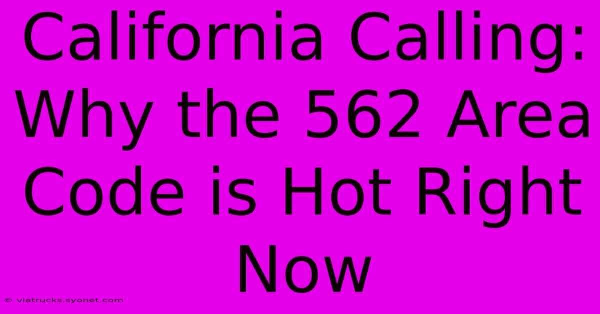 California Calling: Why The 562 Area Code Is Hot Right Now