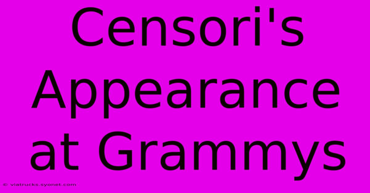 Censori's Appearance At Grammys