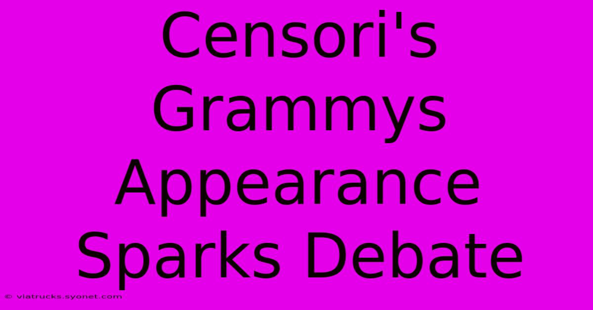 Censori's Grammys Appearance Sparks Debate