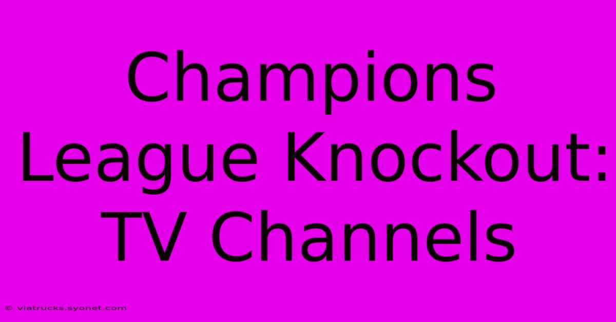 Champions League Knockout: TV Channels