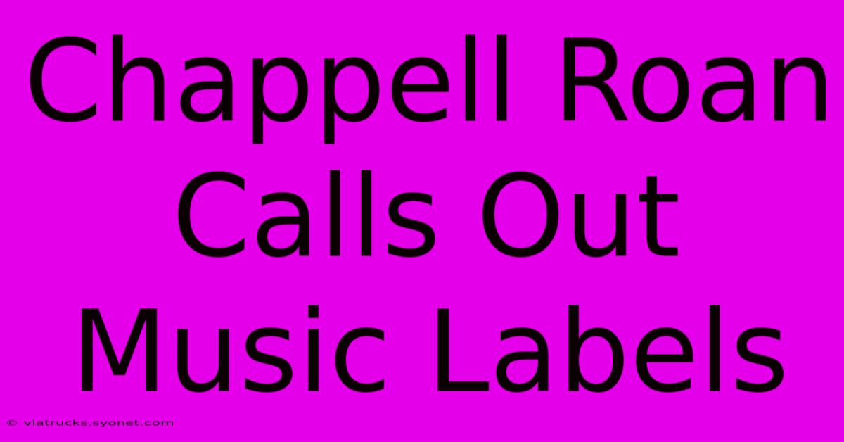 Chappell Roan Calls Out Music Labels