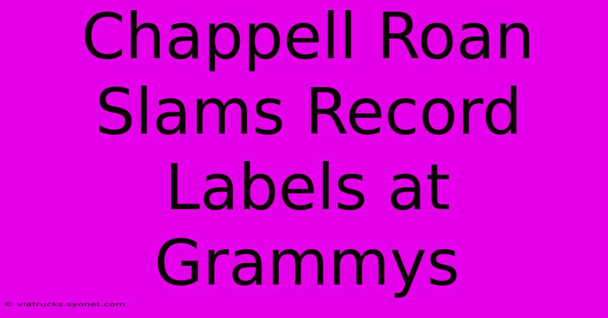 Chappell Roan Slams Record Labels At Grammys