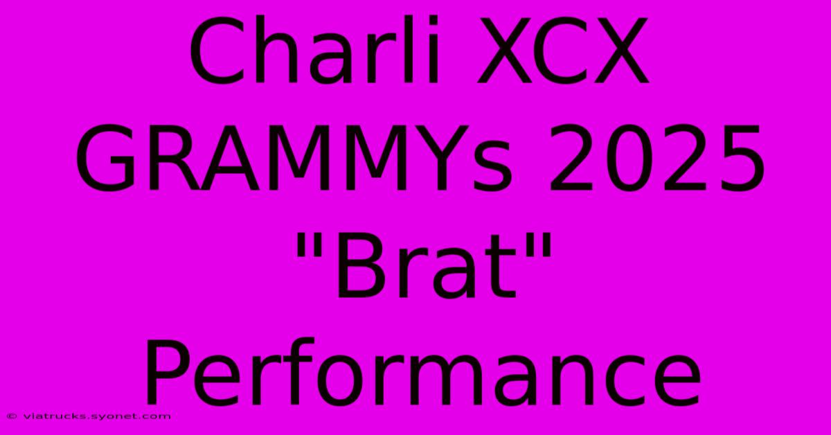 Charli XCX GRAMMYs 2025 