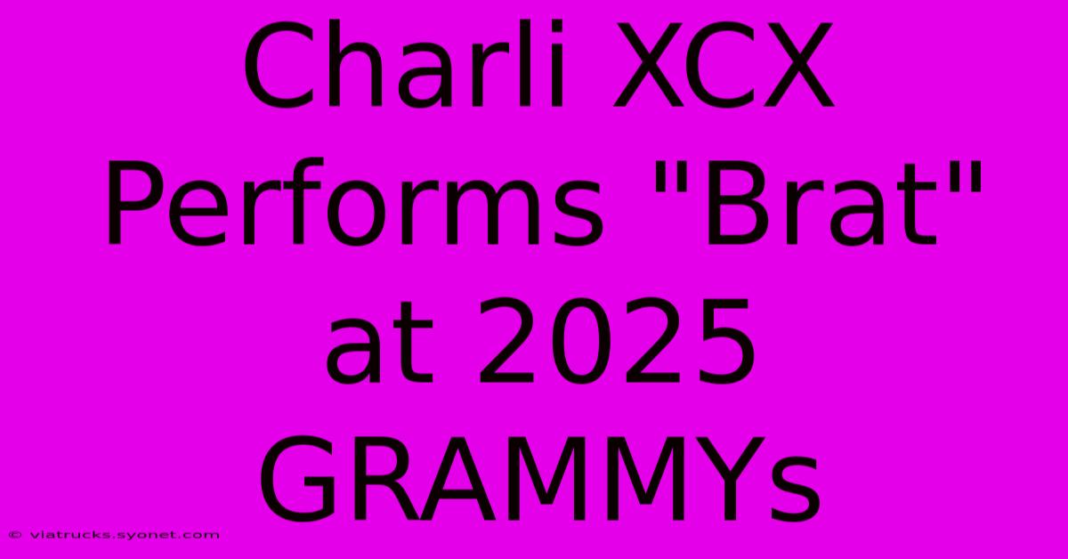 Charli XCX Performs 