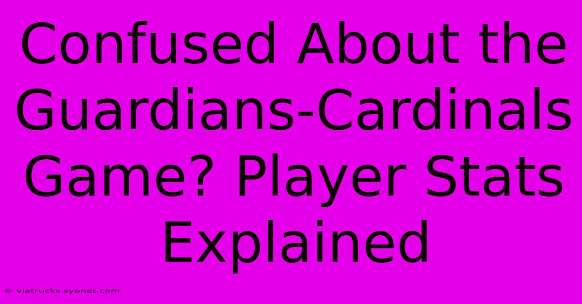 Confused About The Guardians-Cardinals Game? Player Stats Explained