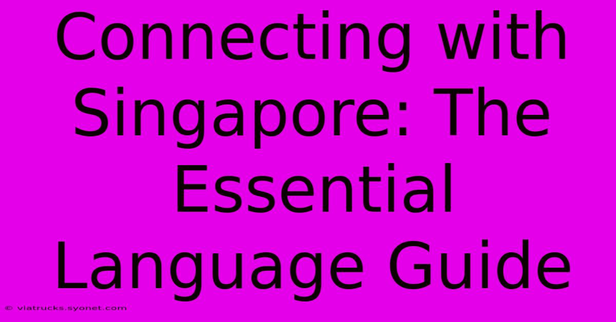 Connecting With Singapore: The Essential Language Guide