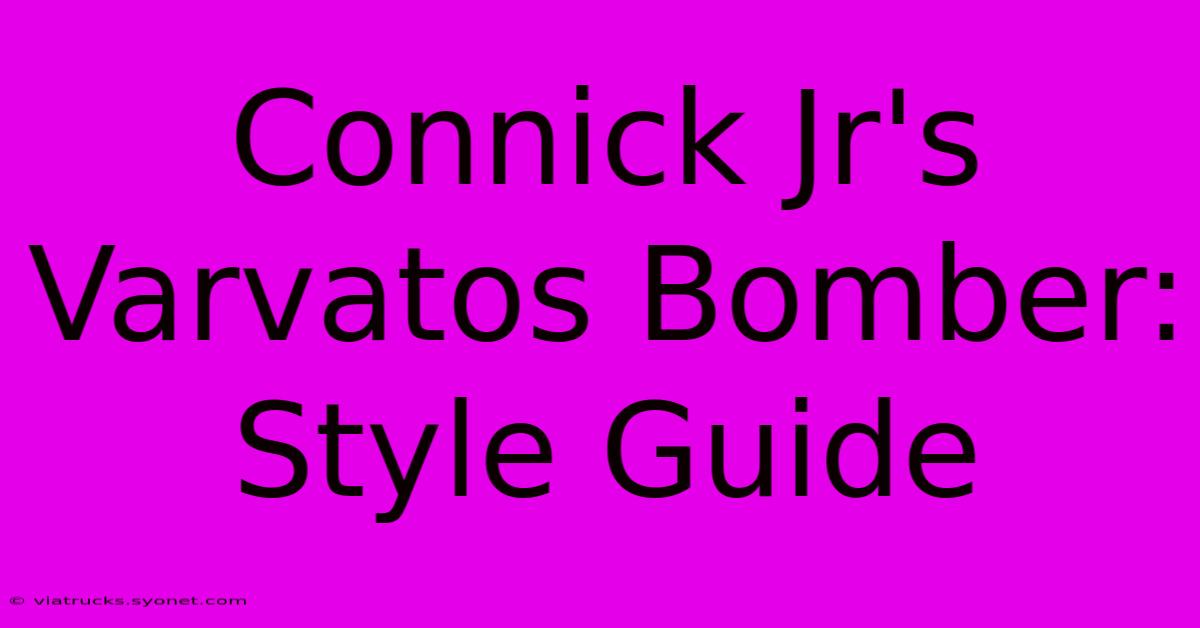 Connick Jr's Varvatos Bomber: Style Guide