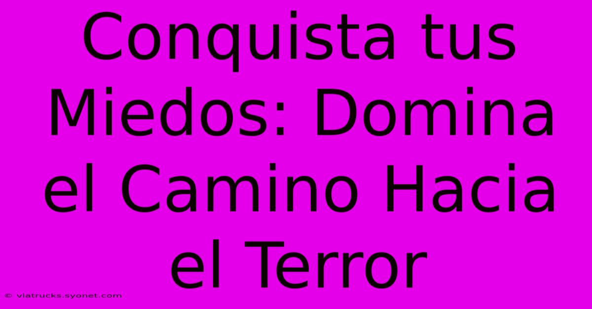 Conquista Tus Miedos: Domina El Camino Hacia El Terror