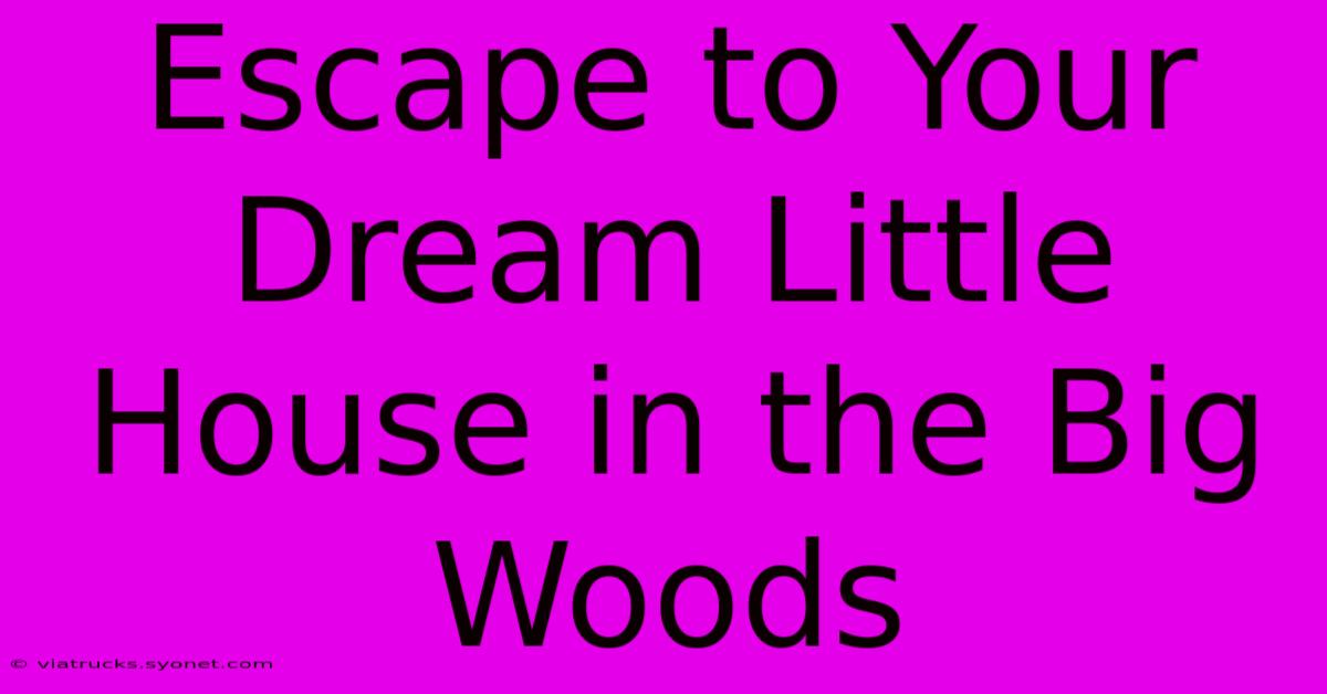 Escape To Your Dream Little House In The Big Woods