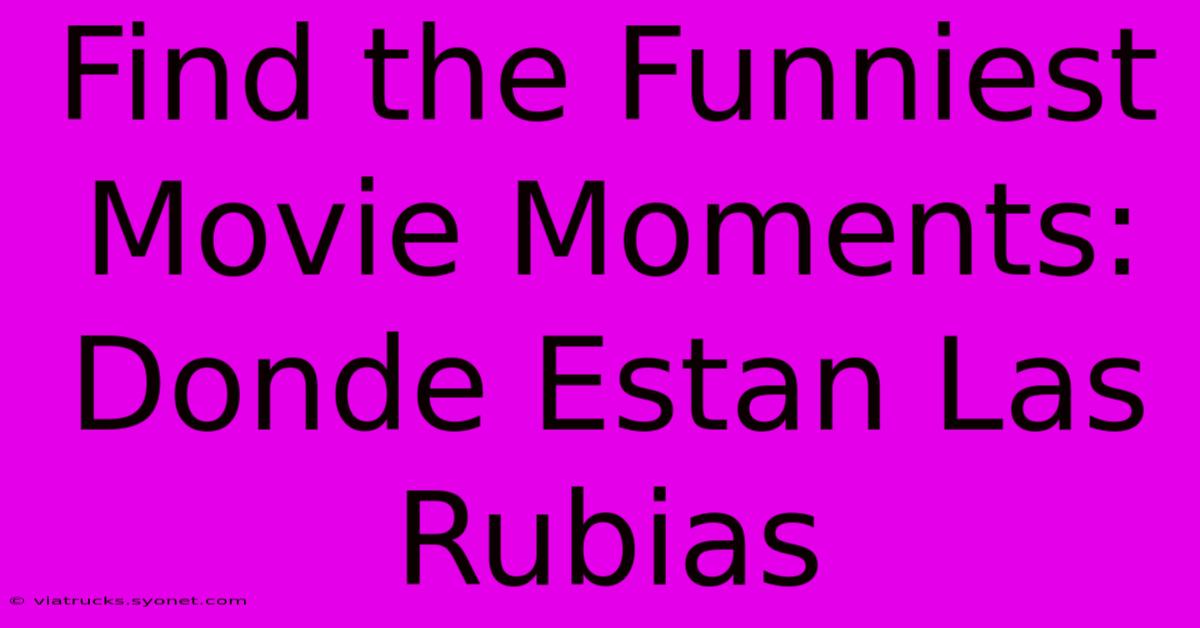 Find The Funniest Movie Moments: Donde Estan Las Rubias