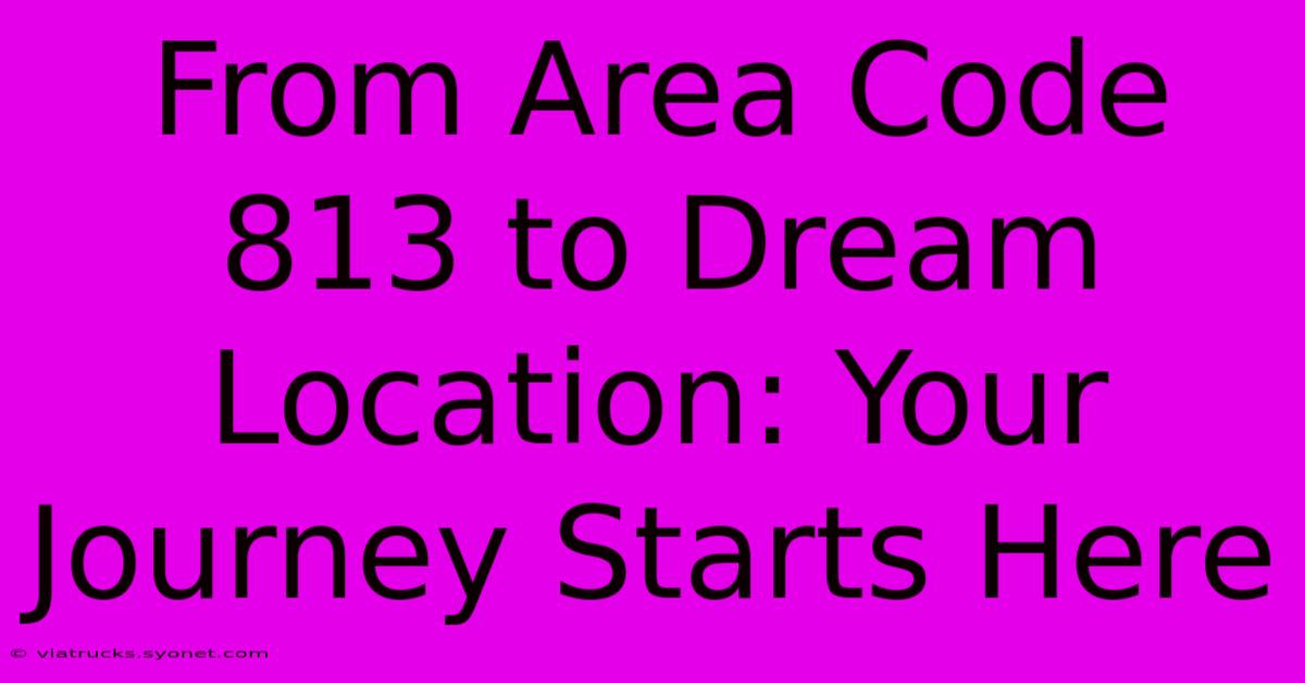 From Area Code 813 To Dream Location: Your Journey Starts Here