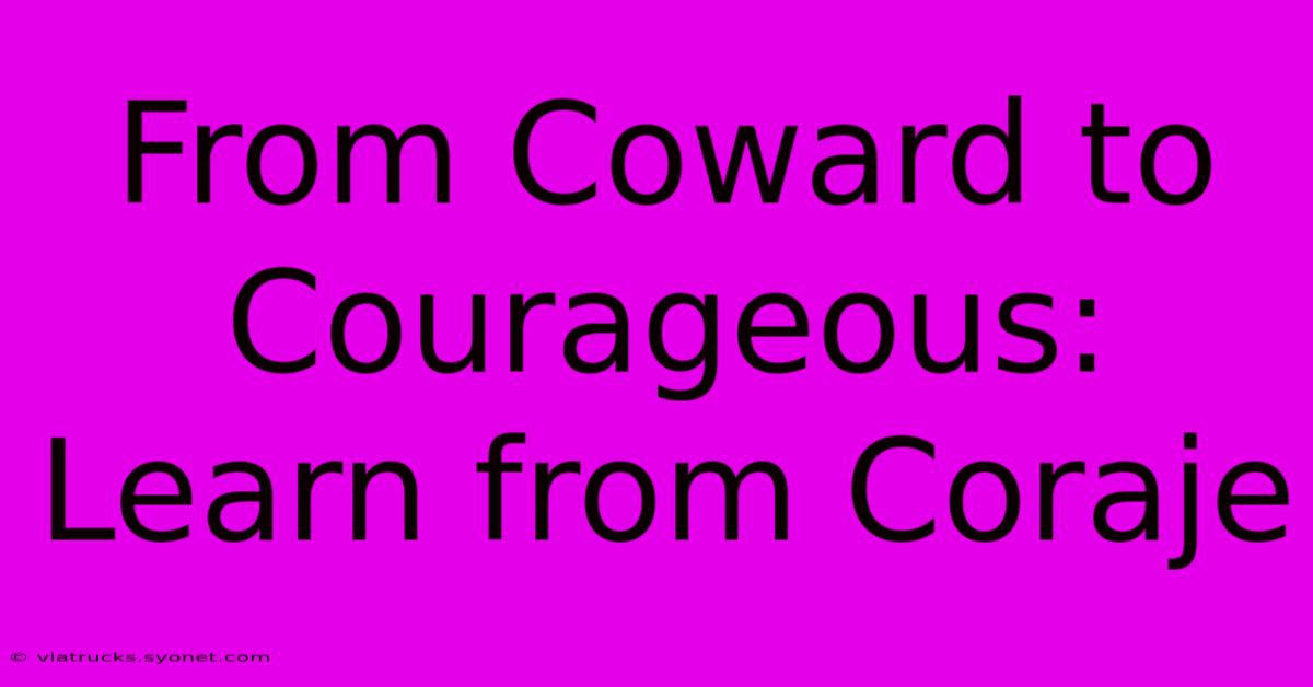 From Coward To Courageous: Learn From Coraje