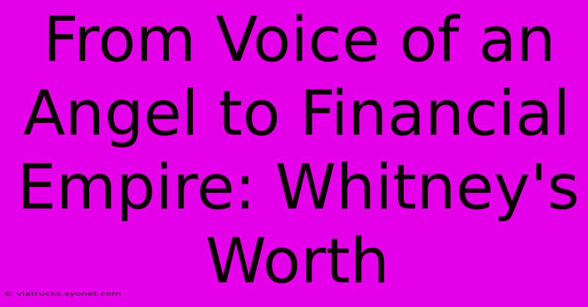 From Voice Of An Angel To Financial Empire: Whitney's Worth