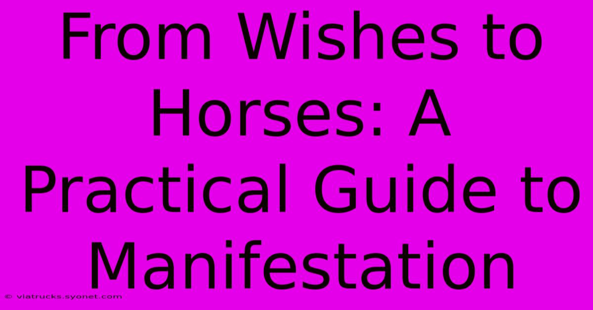 From Wishes To Horses: A Practical Guide To Manifestation