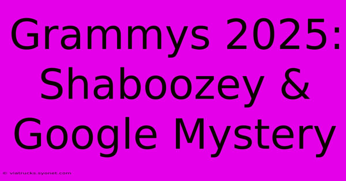 Grammys 2025: Shaboozey & Google Mystery