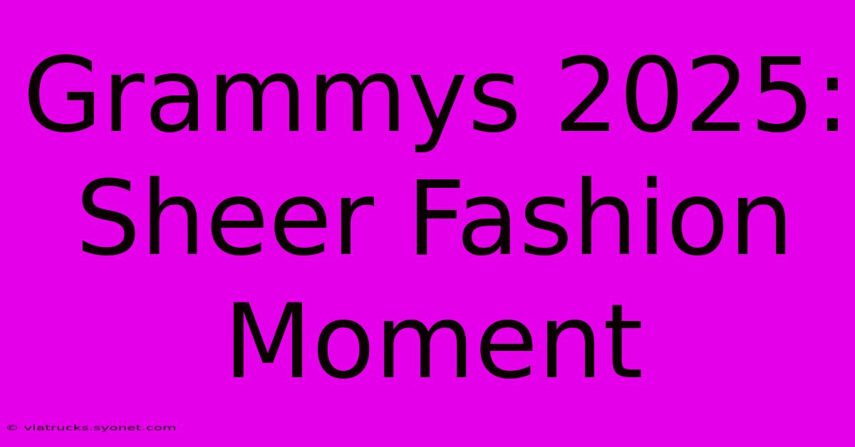 Grammys 2025: Sheer Fashion Moment