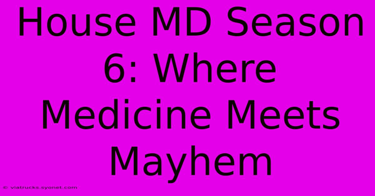 House MD Season 6: Where Medicine Meets Mayhem