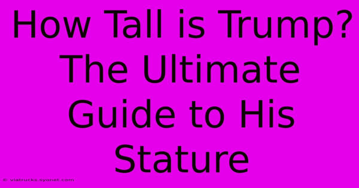 How Tall Is Trump? The Ultimate Guide To His Stature