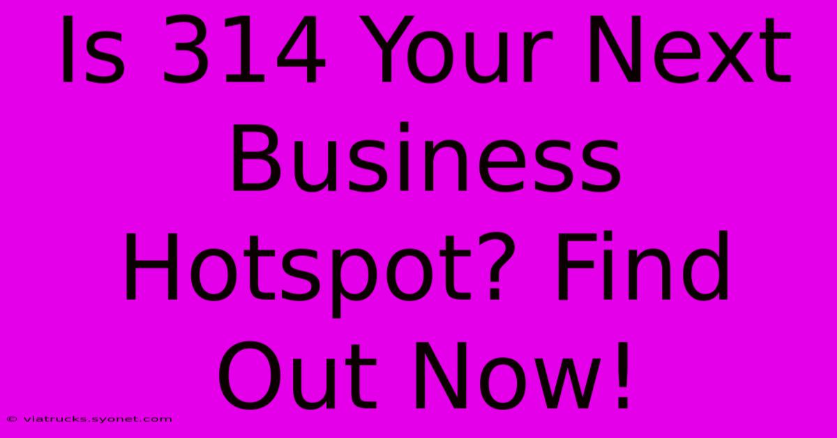 Is 314 Your Next Business Hotspot? Find Out Now!