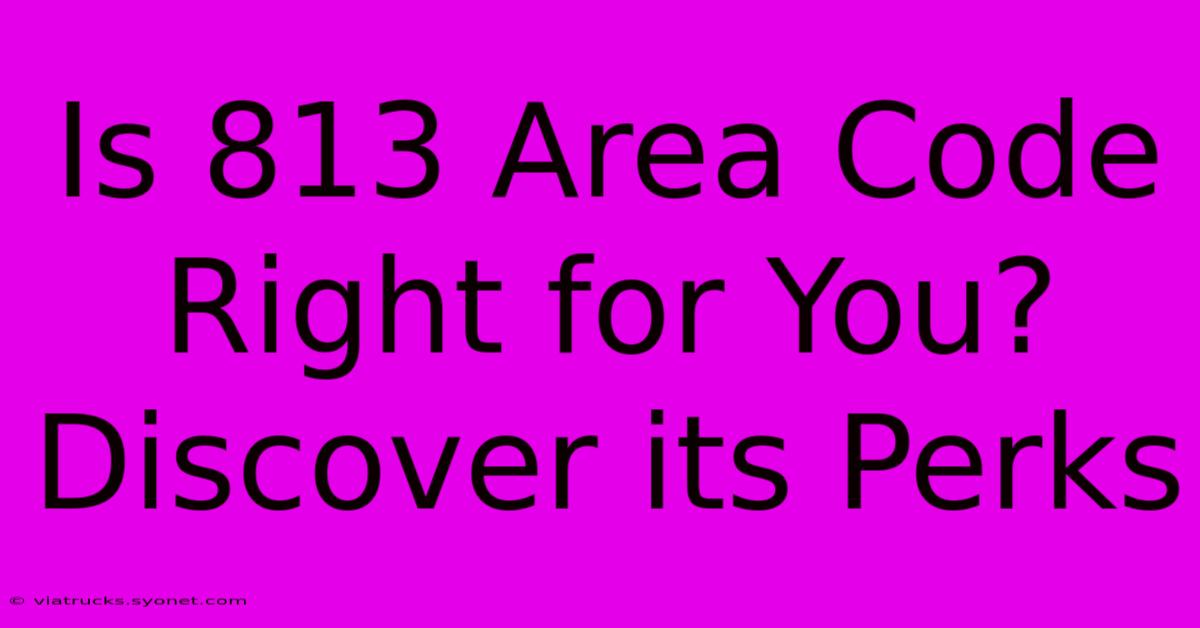 Is 813 Area Code Right For You? Discover Its Perks