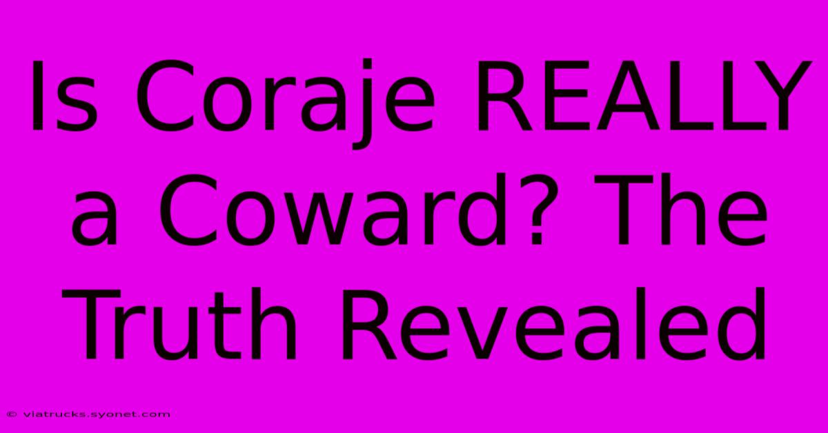 Is Coraje REALLY A Coward? The Truth Revealed