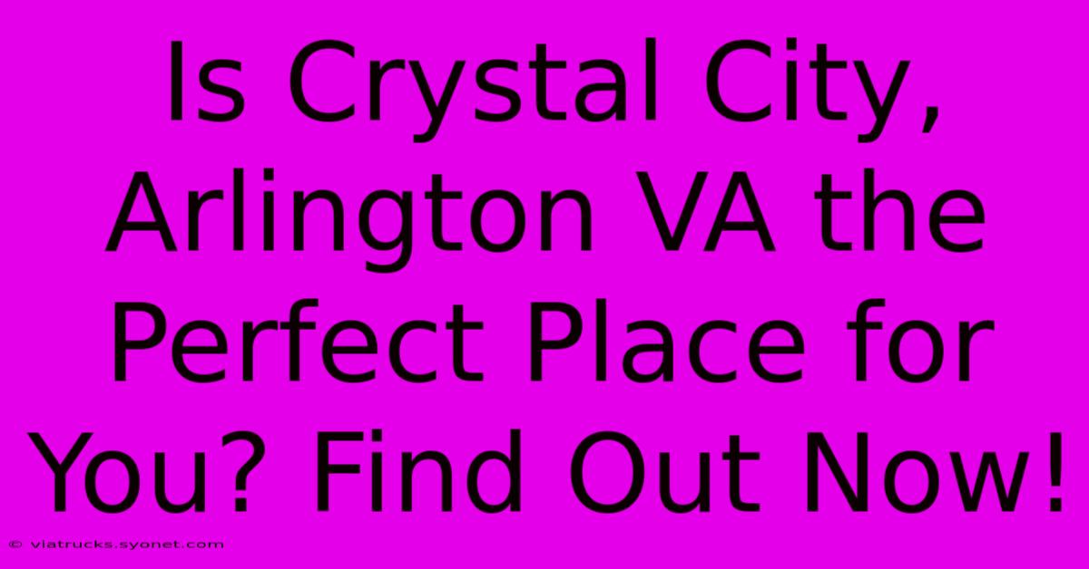 Is Crystal City, Arlington VA The Perfect Place For You? Find Out Now!