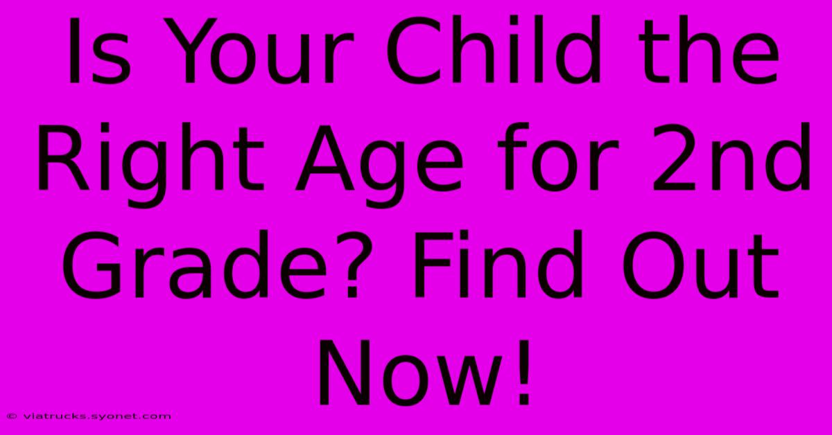 Is Your Child The Right Age For 2nd Grade? Find Out Now!