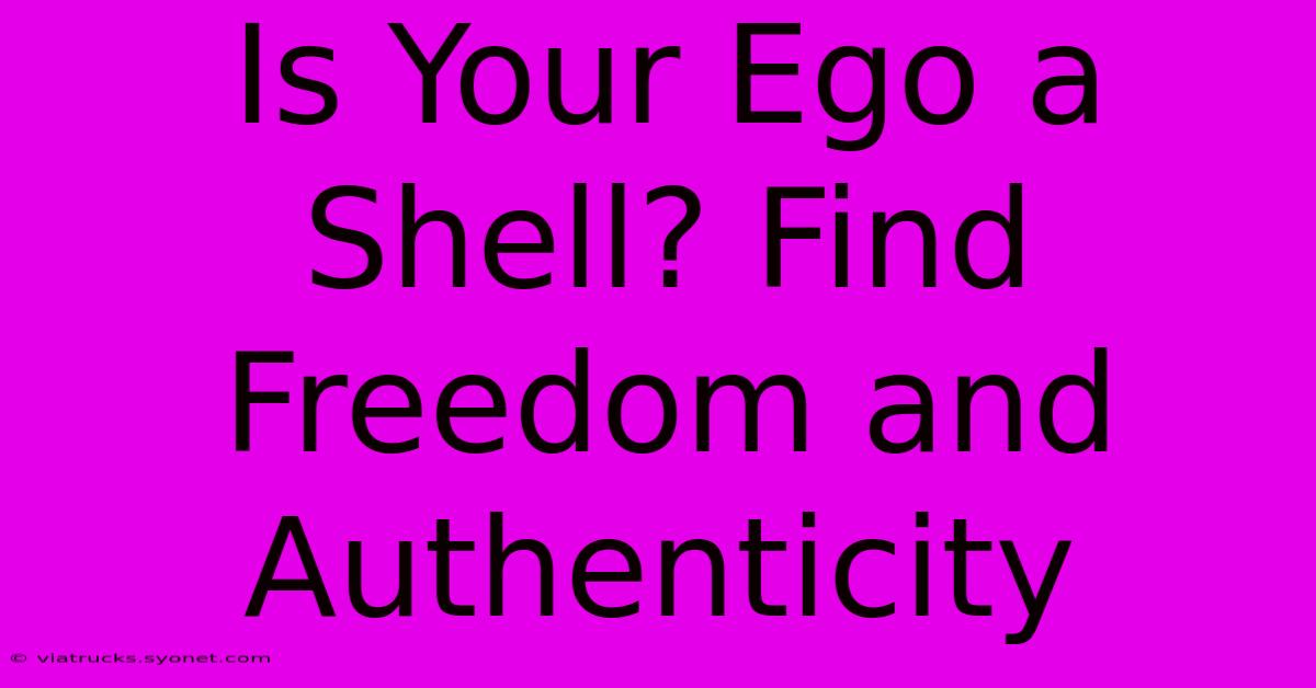 Is Your Ego A Shell? Find Freedom And Authenticity