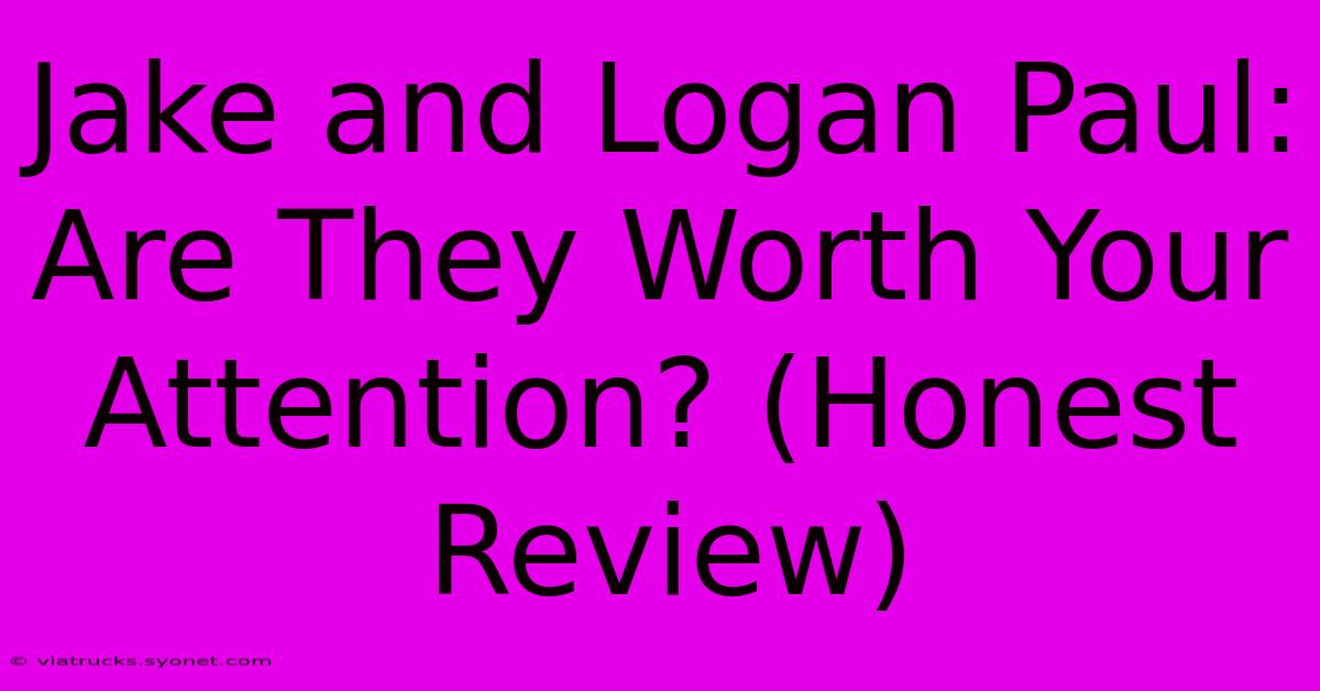 Jake And Logan Paul: Are They Worth Your Attention? (Honest Review)