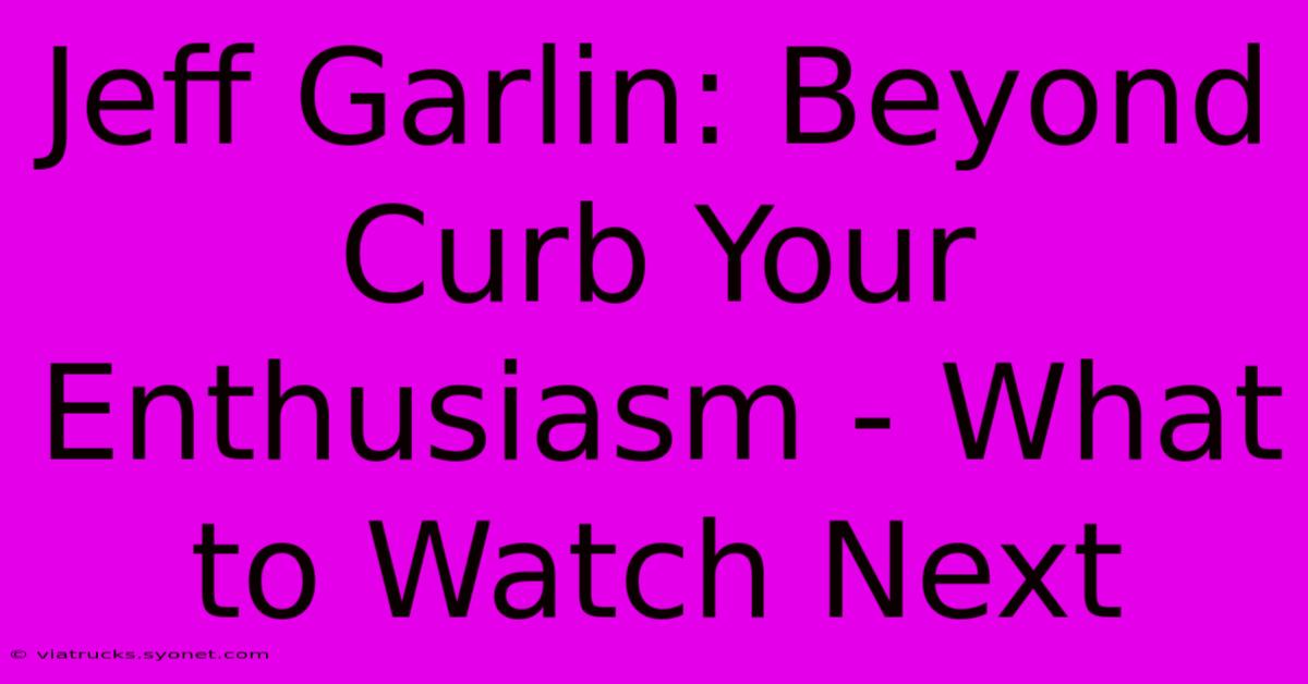 Jeff Garlin: Beyond Curb Your Enthusiasm - What To Watch Next