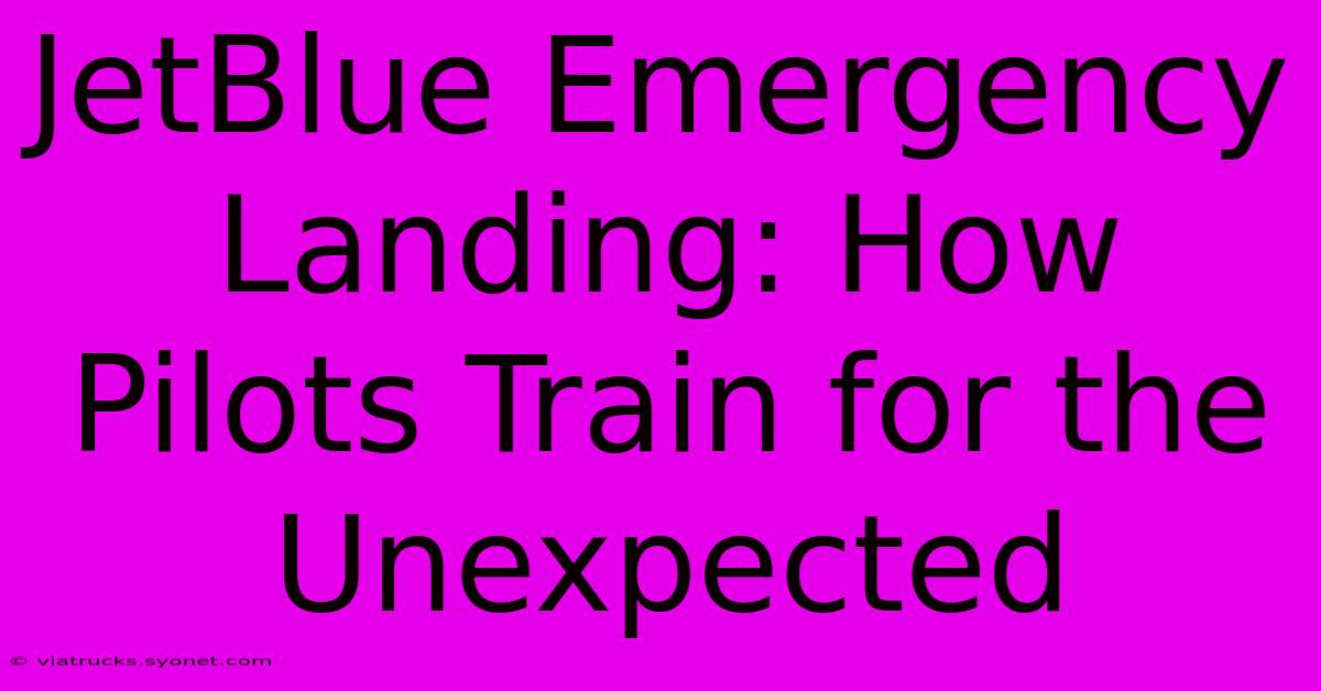 JetBlue Emergency Landing: How Pilots Train For The Unexpected