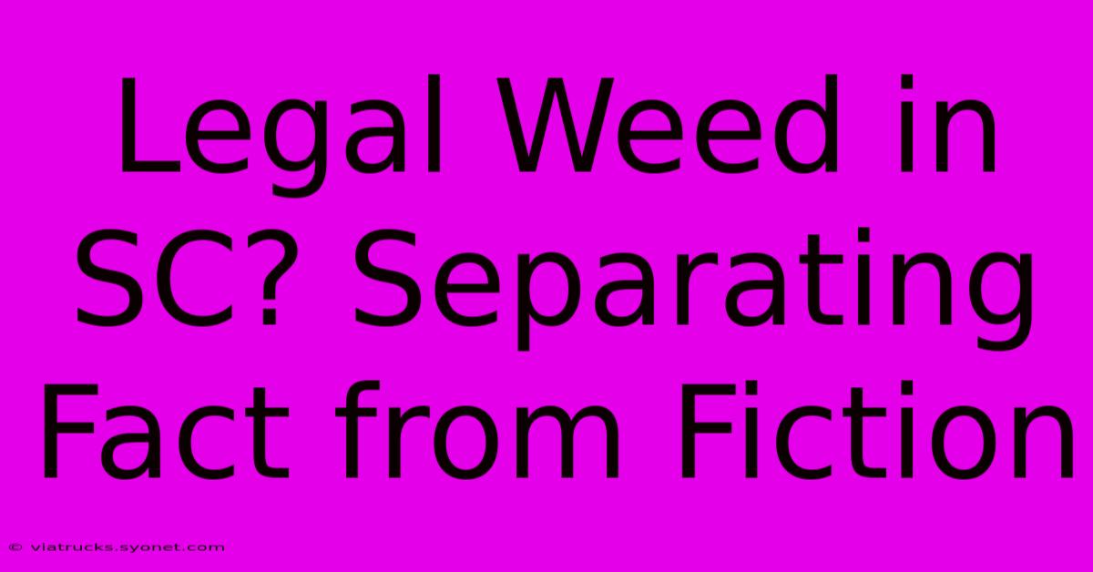 Legal Weed In SC? Separating Fact From Fiction