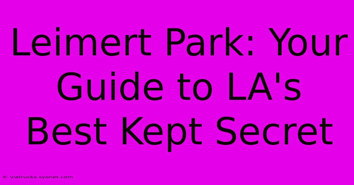 Leimert Park: Your Guide To LA's Best Kept Secret