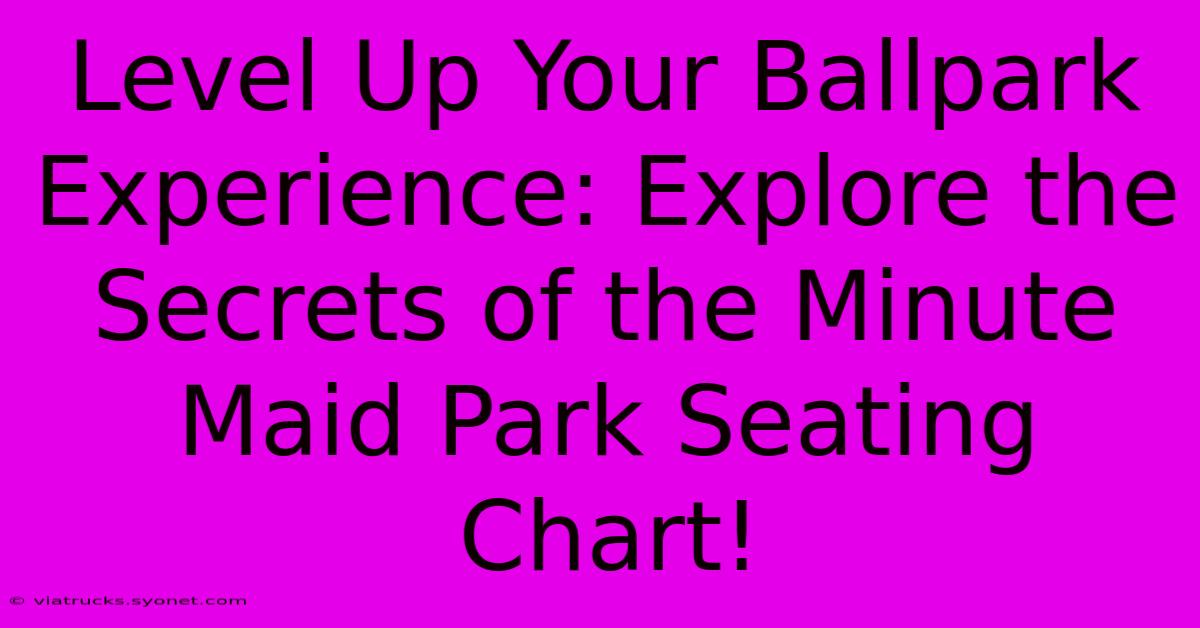 Level Up Your Ballpark Experience: Explore The Secrets Of The Minute Maid Park Seating Chart!