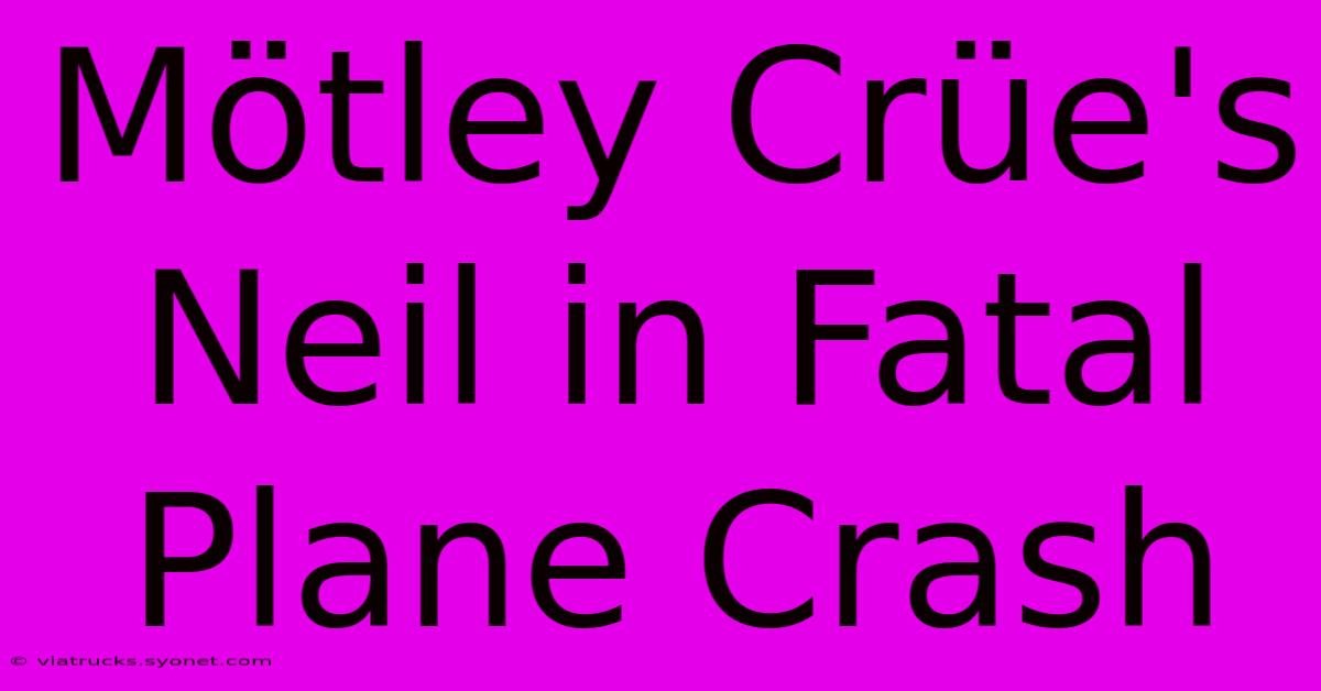 Mötley Crüe's Neil In Fatal Plane Crash